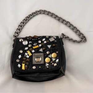 Simply Vera Vera Wang Black Embellished Crossbody Bag